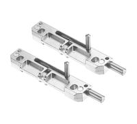 sourcing map 2 Pcs Right Spring-Loaded Gate Latch, Silver Normally Locked Barrel Bolt Latch Door Slide Bolt for Industrial Device & Equipment Doors, Zinc Alloy