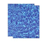 sourcing map 2 Pcs Ripple Water Sticker, Self Adhesive Artificial Water Wave Effect Stickers 11.69"x8.27" Dollhouse Wallpaper Sheets for DIY Dollhouse, Miniature Landscapes, Dark Blue