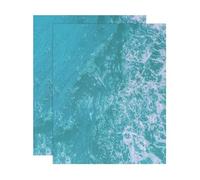 sourcing map 2 Pcs Ripple Water Sticker, Self Adhesive Artificial Water Wave Effect Stickers 11.69"x8.27" Dollhouse Wallpaper Sheets for DIY Dollhouse, Miniature Landscapes, Green