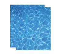 sourcing map 2 Pcs Ripple Water Sticker, Self Adhesive Artificial Water Wave Effect Stickers 11.69"x8.27" Dollhouse Wallpaper Sheets for DIY Dollhouse, Miniature Landscapes, Light Blue