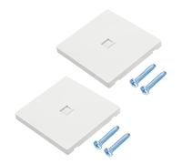 sourcing map 2 Pcs RJ45 Socket, CAT6 Ethernet Socket Wall Plate Outlet, Single Port Face Plate with M4 Screw for CAT5 CAT5e CAT6 Ethernet Cable Networking, 90 x 86 mm, White