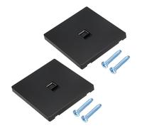sourcing map 2 Pcs RJ45 Socket, CAT6 Ethernet Socket Wall Plate Outlet, Single Port Face Plate with M4 Screw for CAT5 CAT5e CAT6 Ethernet Cable Networking, 90 x 86 mm, Black