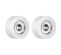 sourcing map 2 Pcs Roller Idler Bearing Pulley 3x12x6mm, Conveyor Rolling Wheel Flat Pulley with 693ZZ Bearing for Furniture Hardware Accessories (White)