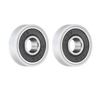 sourcing map 2 Pcs Roller Idler Bearing Pulley 8x24x7mm, Conveyor Rolling Wheel Flat Pulley with 608RS Bearing for Furniture Hardware Accessories (White)