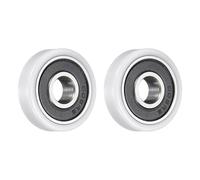 sourcing map 2 Pcs Roller Idler Bearing Pulley 8x26x7mm, Conveyor Rolling Wheel Flat Pulley with 608RS Bearing for Furniture Hardware Accessories (White)