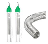 sourcing map 2 Pcs Rosin Core Solder, 2mm Dia Non Lead Solder Flux Wire, 20g Each Portable Flux Tin Wire Rohs for Electrical Soldering, Circuit Boards, DIY, Welding