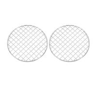 sourcing map 2 Pcs Round Cooking Rack, Dia 5.9 Inch Stainless Steel Grill Grate Cross Wire Barbecue Grill for Cooking Baking Air Fryer Racks, Silver