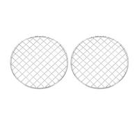 sourcing map 2 Pcs Round Cooking Rack, Dia 6.5 Inch Stainless Steel Grill Grate Cross Wire Barbecue Grill for Cooking Baking Air Fryer Racks, Silver