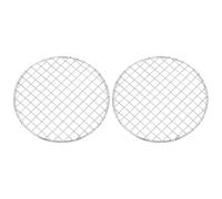 sourcing map 2 Pcs Round Cooking Rack, Dia 7.5 Inch Stainless Steel Grill Grate Cross Wire Barbecue Grill for Cooking Baking Air Fryer Racks, Silver