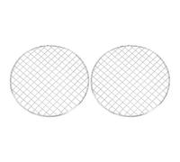 sourcing map 2 Pcs Round Cooking Rack, Dia 8.3 Inch Stainless Steel Grill Grate Cross Wire Barbecue Grill for Cooking Baking Air Fryer Racks, Silver
