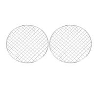 sourcing map 2 Pcs Round Cooking Rack, Dia 8.9 Inch Stainless Steel Grill Grate Cross Wire Barbecue Grill for Cooking Baking Air Fryer Racks, Silver