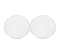sourcing map 2 Pcs Round Cooking Rack, Dia 9.8 Inch Stainless Steel Grill Grate Cross Wire Barbecue Grill for Cooking Baking Air Fryer Racks, Silver