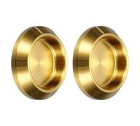 sourcing map 2 Pcs Round Glass Sliding Door Handles, 304 Stainless Steel Back-to-Back Bathroom Handle Pull Knob with Adhesive Stickers for Shower Balcony Office Sliding Door Cabinet, Gold