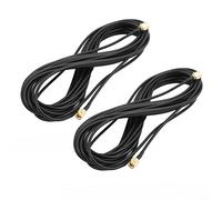 sourcing map 2 Pcs RP-SMA Male to SMA Male Adapter Connector RG174 Coaxial Cable for Satellite Television Black 6m