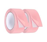 sourcing map 2 Pcs Rubber Grip Tape, 2 in x 16 ft Non-Slip Tape with Texture Waterproof Adhesive Non-Abrasive Grip Tapes for DIY Tool, Indoor & Outdoor Stair Steps, Ramp, Pink