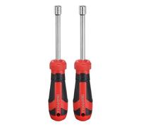 sourcing map 2 Pcs SAE Nut Driver 11/32" CR-V Non-Magnetic Tip Hollow Shafts Hex Socket Screwdriver with Anti-Slip Handle for Automobile Repair Bit Driver