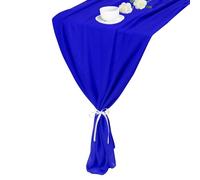 sourcing map 2 Pcs Sapphire Blue Chiffon Table Runner 10FT 27.5" x 118" Light and Elegant Romantic Sheer Table Decoration for Wedding Party Decoration