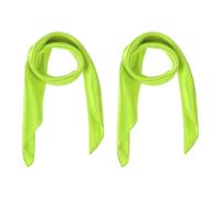 sourcing map 2 Pcs Satin Neck Square Scarf for Women Solid Color Silk Purse Scarf Lightweight Fashion Scarves Headband for Hair Handbag Accessories, Light Green