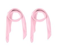 sourcing map 2 Pcs Satin Neck Square Scarf for Women Solid Color Silk Purse Scarf Lightweight Fashion Scarves Headband for Hair Handbag Accessories, Pink