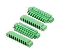 sourcing map 2 Pcs Screw Terminal Block Connector 9Pin 3.81mm Pluggable Electronic Component Electronic 300V 8A with Warp Connector for Socket Panel Circuit Board Mount