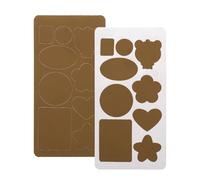 sourcing map 2 Pcs Self-Adhesive Repair Patches 10 x 20 cm Waterproof Twill Fabric Repair Patch Tape Different Size and Shapes for Down Jackets Tents Umbrellas Bags, Light Brown (9 Patterns)