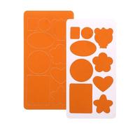 sourcing map 2 Pcs Self-Adhesive Repair Patches 10 x 20 cm Waterproof Twill Fabric Repair Patch Tape with Different Size and Shapes for Down Jackets Tents Umbrellas Bags, Orange (9 Patterns)
