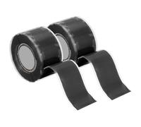 sourcing map 2 Pcs Self Fusing Silicone Tape, 25mm x 3 Meters Waterproof Water Leak Sealing Tape for Plumbing Pipe Hose Repair Handles, Black