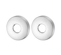 sourcing map 2 Pcs Shower Arm Flange, 0.8"x2.4"x0.4"(21x60x10mm) Stainless Steel Round Escutcheon Plate, Wall Split Flange, Wall-Mounted Water Pipe Cover for Pipe, Silver