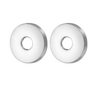 sourcing map 2 Pcs Shower Arm Flange, 0.8"x2.8"x0.4"(21x70x10mm) Stainless Steel Round Escutcheon Plate, Wall Split Flange, Wall-Mounted Water Pipe Cover for Pipe, Silver