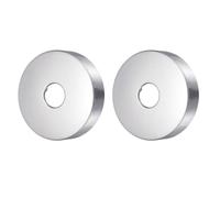 sourcing map 2 Pcs Shower Arm Flange, 0.8"x3.2"x0.8"(21x80x19mm) Stainless Steel Round Escutcheon Plate, Wall Split Flange, Wall-Mounted Water Pipe Cover for Pipe, Silver