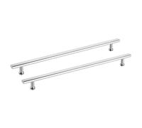 sourcing map 2 Pcs Shower Door Handle, 550mm Hole Center Shower Glass Door Pull Towel Bar 304 Stainless Steel Door Knob, Silver