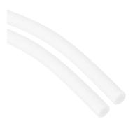 sourcing map 2 Pcs Silicone Foam Seal Weather Strip 6 mm 2 m 6.5ft Sponge Rubber Cord Solid White