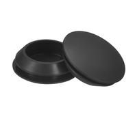 sourcing map 2 Pcs Silicone Plugs, Rubber Round Snap in Locking Hole Plugs for 30-33mm Hole, Hole Stoppers Waterproof Hole Plug for Metal Tube, Furniture End Caps Inserts, Black