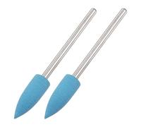 sourcing map 2 Pcs Silicone Rubber Grinding Buffing Wheels 2000 Grits 6mm Dia Pointed Polishing Head for Electric Rotary Tool