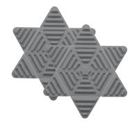 sourcing map 2 Pcs Silicone Trivet Mat, 6.3 Inch Foldable Trivets for Hot Pots and Pans, Heat Resistant Trivet Holders for Hot Dishes Cups Kitchen Countertop Tabletop, Dark Grey (Hexagon Star)