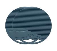 sourcing map 2 Pcs Silicone Trivet Mat, 6.7 Inch Round Trivets for Hot Pots and Pans Multi-Purpose Heat Resistant Trivet Holders for Pots & Hot Dish, Countertops, Coasters, Dark Blue