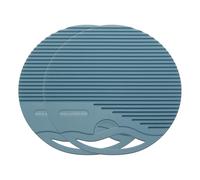 sourcing map 2 Pcs Silicone Trivet Mat, 8 Inch Round Trivets for Hot Pots and Pans Multi-Purpose Heat Resistant Trivet Holders for Pots & Hot Dish, Countertops, Coasters, Blue