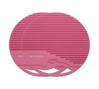 sourcing map 2 Pcs Silicone Trivet Mat, 8 Inch Round Trivets for Hot Pots and Pans Multi-Purpose Heat Resistant Trivet Holders for Pots & Hot Dish, Countertops, Coasters, Rose Red