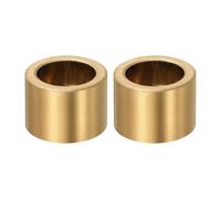 sourcing map 2 Pcs Sleeve Bearings, 18mm Bore x 25mm OD x 18mm Length, Self-Lubricating Sintered Bronze Bushings