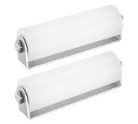 sourcing map 2 Pcs Slide Gate Guide Roller, 150mm Nylon Sliding Gate Guider with C Post Welded Bracket, Ball Bearing Side Roller Assembly Screw Tightening for Sliding Door 48mm Dia, White