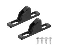 sourcing map 2 Pcs Sliding Door Keepers, 2.17" x 0.38" Zinc Alloy Sliding Glass Door Lock Keepers Sliding Door Lock Latch with Mounting Screw for Various Sliding Patio Door, Black