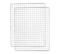 sourcing map 2 Pcs Small Quarter Sheet Cooling Rack, 10.2 x 12.6 Inch Stainless Steel Rectangular Wire Grid, Heavy Duty Baking Grill Rack for Cooking Baking Roasting Grilling, Silver