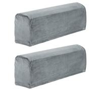Sourcing Map 2 Pcs Sofa Armrest Covers - Stretch Couch Armrest Cover for Chairs & Sofas, Scratch-Resistant, Dark Gray