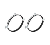 sourcing map 2 Pcs Split Ring Pipe Hanger 7-7/8" (200mm) Galvanized Steel Sheet Wall Ceiling Mount Adjustable Pipe Bracket Clamp for Plumbing HVAC (M8,M10)