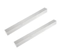 sourcing map 2 Pcs Square Aluminum Flat Bar, 1" (25mm) Thick x 1" (25mm) Width x 12" (305mm) Long 6061 Aluminum Flat Plate Solid New Mill Stock Silver for Industrial Building