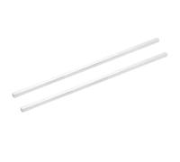 sourcing map 2 Pcs Square Aluminum Flat Bar, 3/8" (10mm) Thick x 3/8" (10mm) Width x 16" (406.4mm) Long 6061 Aluminum Flat Plate Solid New Mill Stock Silver for Industrial Building