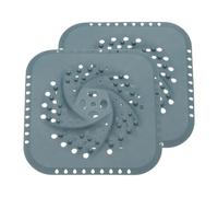 sourcing map 2 Pcs Square Drain Cover, 5.7 Inch Shower Hair Catcher Drain Cover for Shower Room Bathtubs Kitchen Sink Laundry Room, Blue