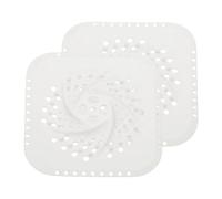 sourcing map 2 Pcs Square Drain Cover, 5.7 Inch Shower Hair Catcher Drain Cover for Shower Room Bathtubs Kitchen Sink Laundry Room, White