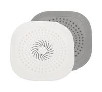 sourcing map 2 Pcs Square Drain Cover, 5.9 Inch Shower Hair Catcher Drain Cover for Shower Room Bathtubs Kitchen Sink Laundry Room, Gray/White