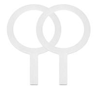 sourcing map 2 Pcs Stainless Steel Baking Cup Ring, Tea Cups Gasket 105mm Milk Coffee Rim Covers for DIY Milk Tea Dessert Brulee Coffee Making, Silver Tone